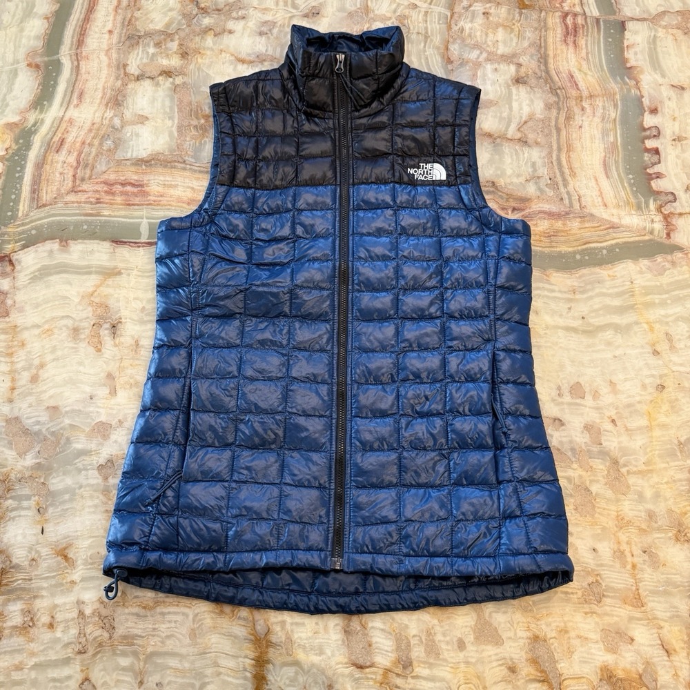 The North Face ThermoBall Eco Vest Women's XS Blue Quilted Puffer Jacket